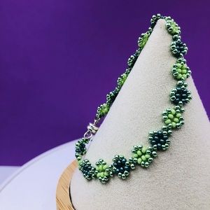 Shades Of Green Bracelet Beaded
